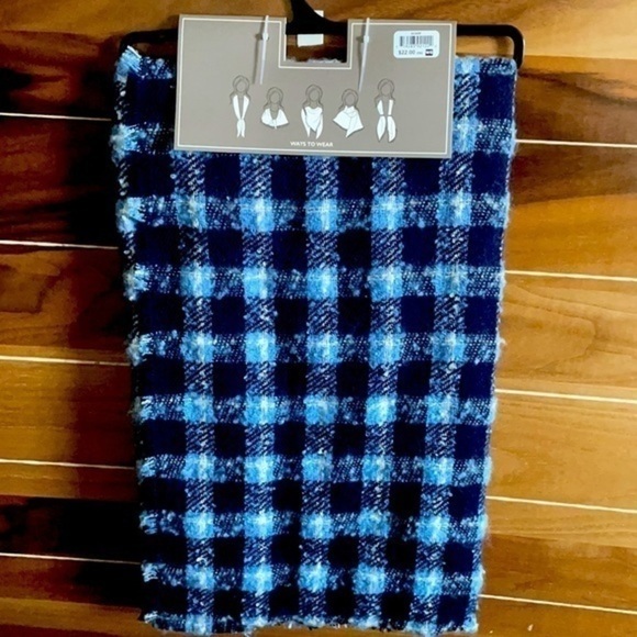 Falls Creek Fashion blue Scarf Wrap Oblong - Picture 2 of 6